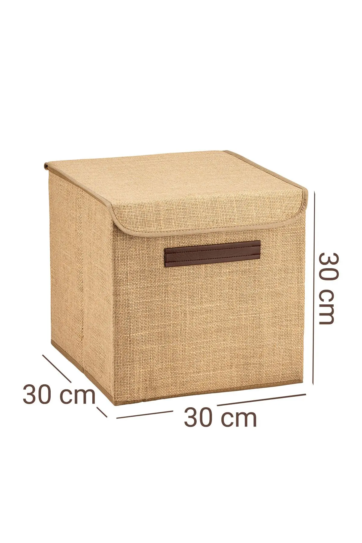 Jüt Deri Saplı Kapaklı Kutu