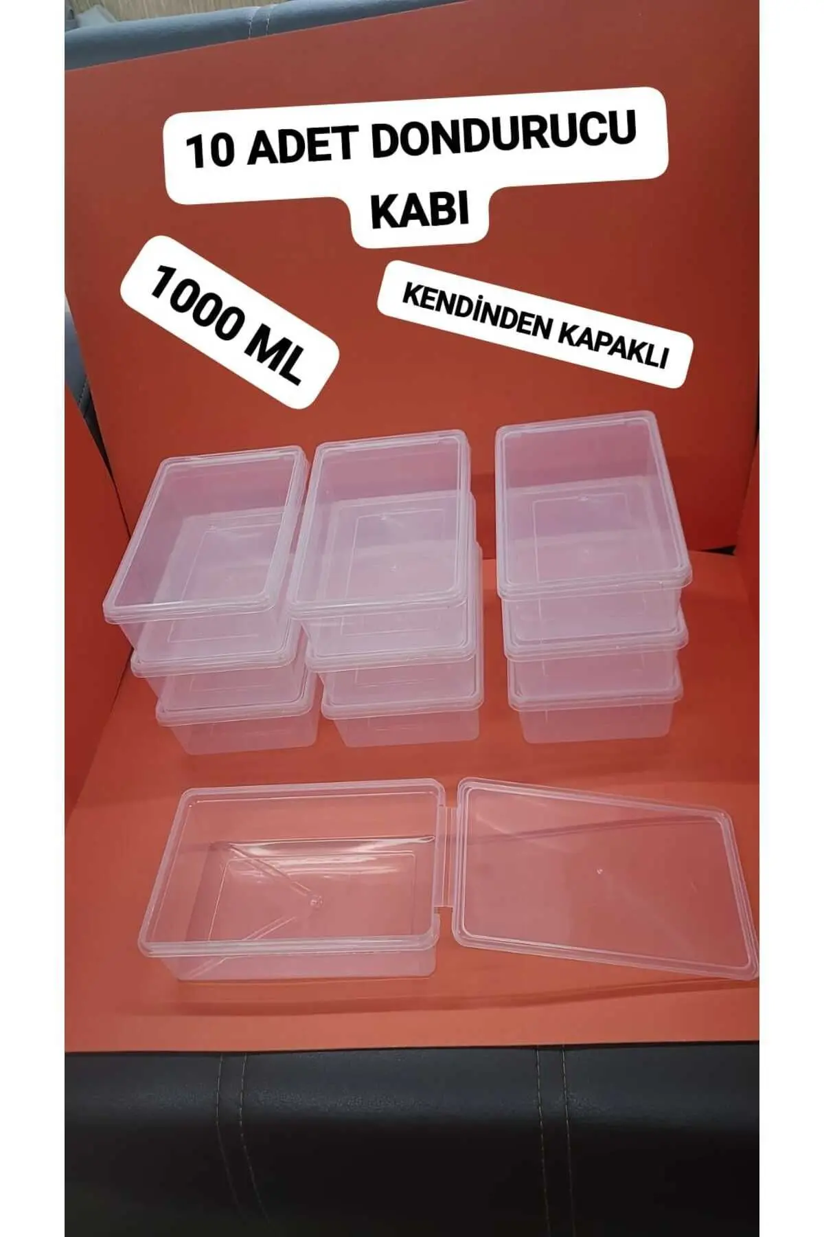 LİMONLU BAHÇE 10 Adet Kapaklı Derin Dondurucuya Uygun Saklama Kabı 1 Litre