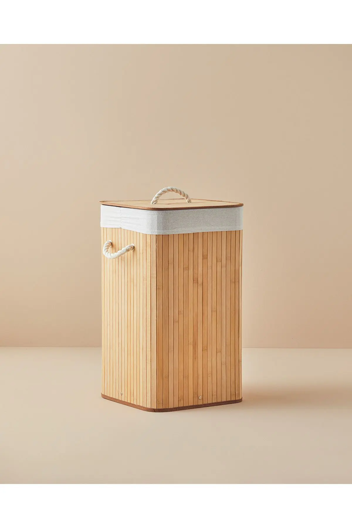 Fancy Katlanabilir Çamaşır Sepeti Bej