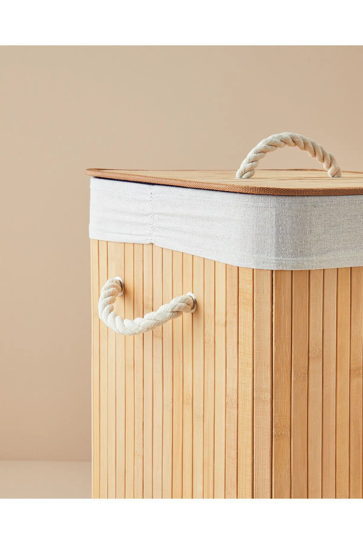 Fancy Katlanabilir Çamaşır Sepeti Bej