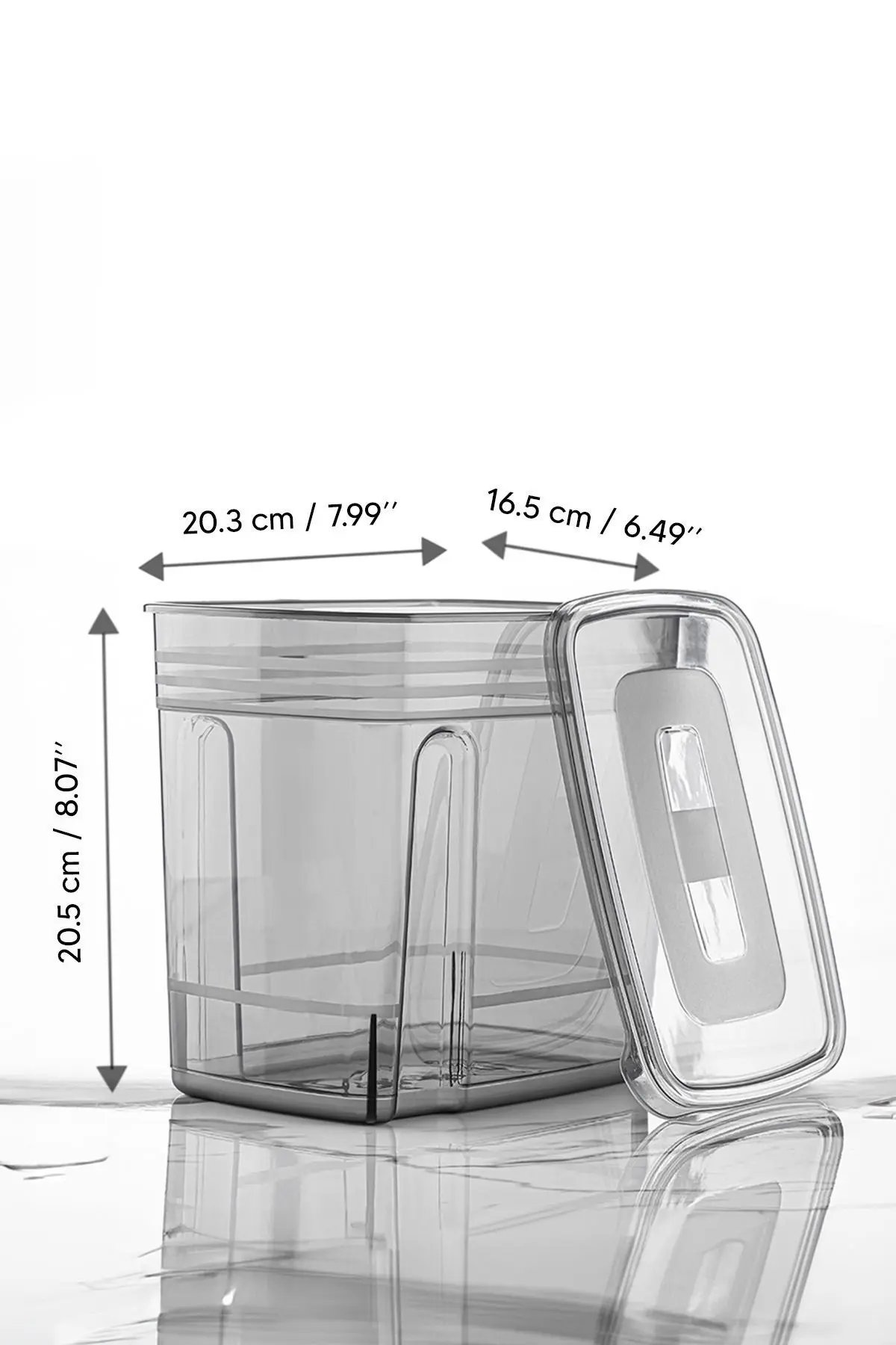 2'li Mega Etiketli Deterjan Saklama Kutusu Lena Pratik Kapaklı Tablet Deterjan Saklama Kabı 2x5,5 Lt