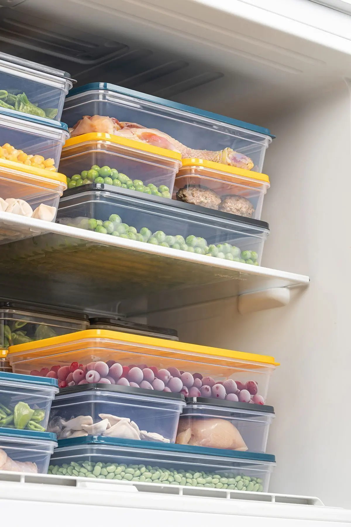 4'lü Buzdolabı Organizer Mikrodalga Ve Difrize Uygun Saklama Kabı Antrasit 4 X 2400 ml