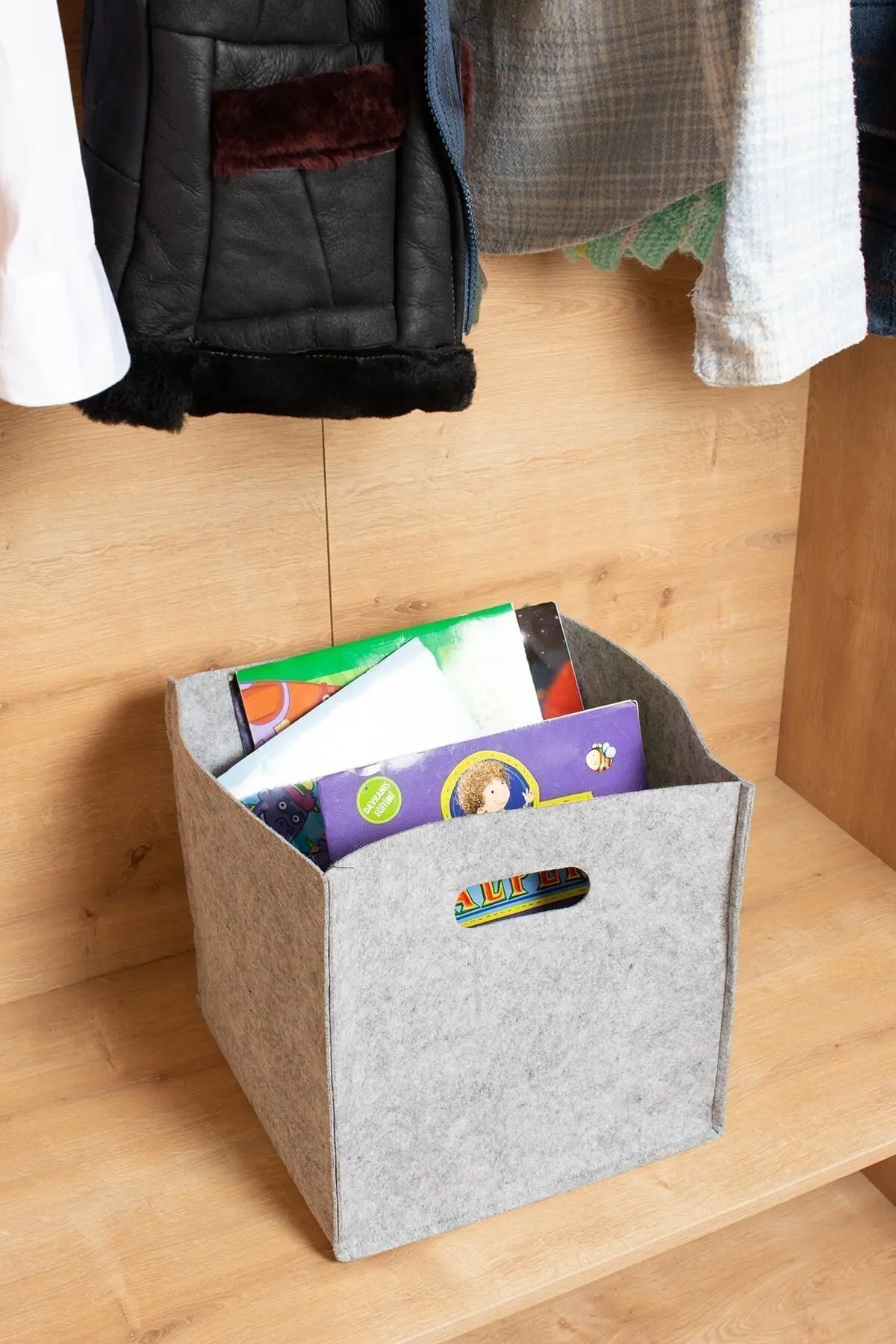 Çok Amaçlı Keçe Organizer Sepet Çocuk Odası