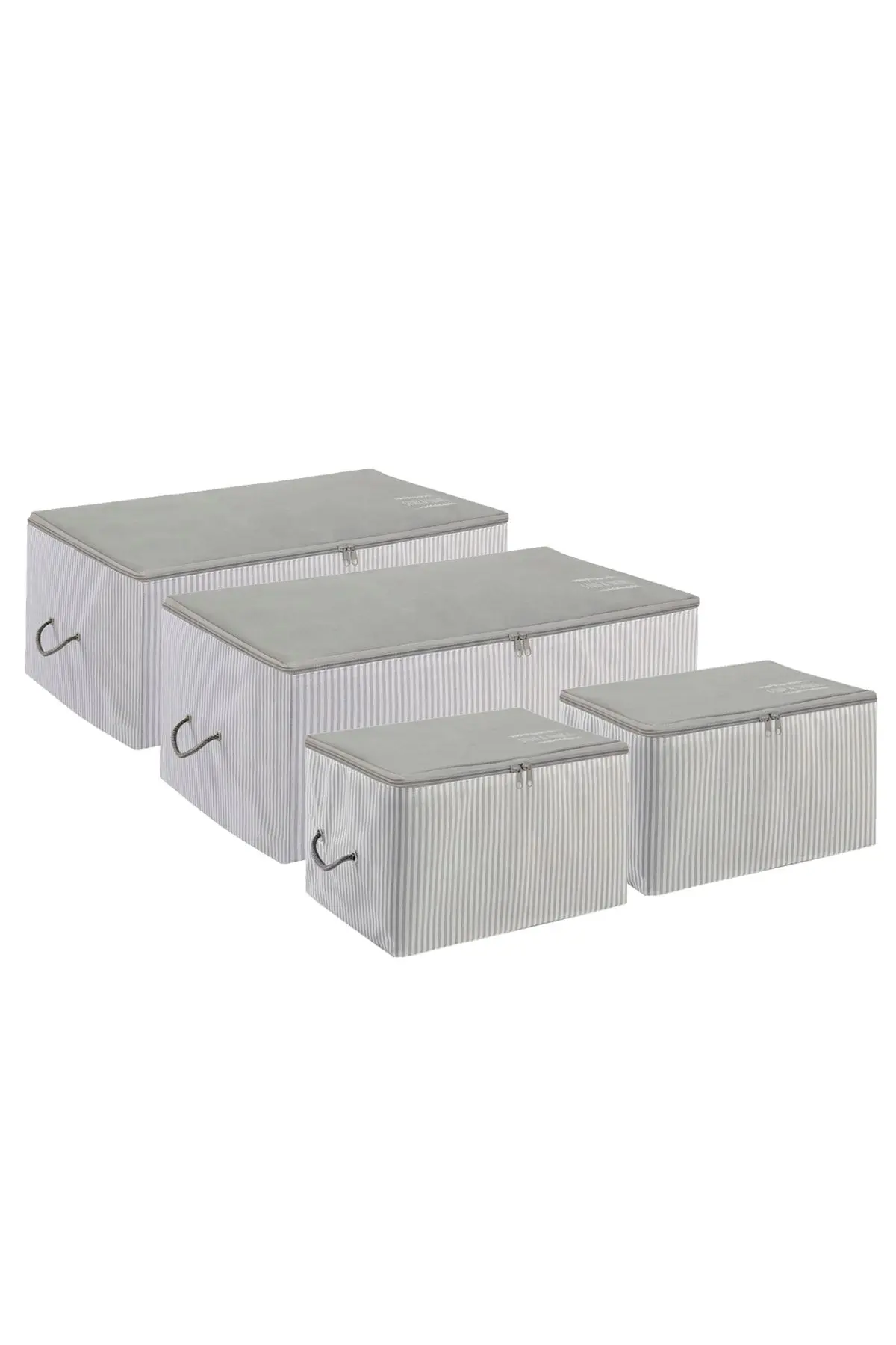 4'lü Stuff&things Gri Baza Altı Kazak Pike Battaniye Hurcu