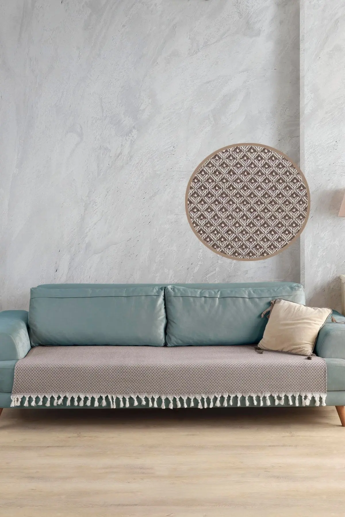 LADYNİL Yıldız Oturma Yerini Kapatan Koltuk Örtüsü Koyukahve 115x200