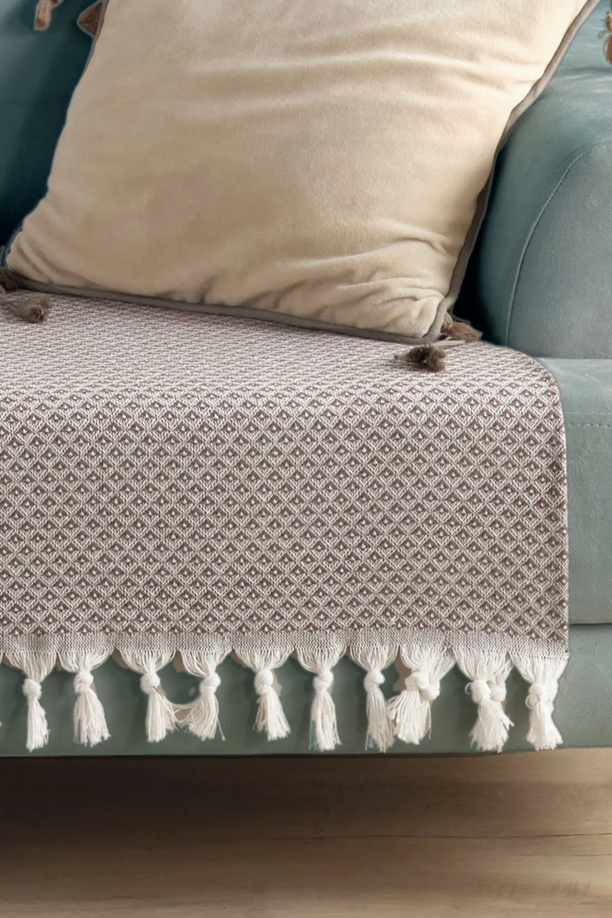 Yıldız Oturma Yerini Kapatan Koltuk Örtüsü Koyukahve 115x200