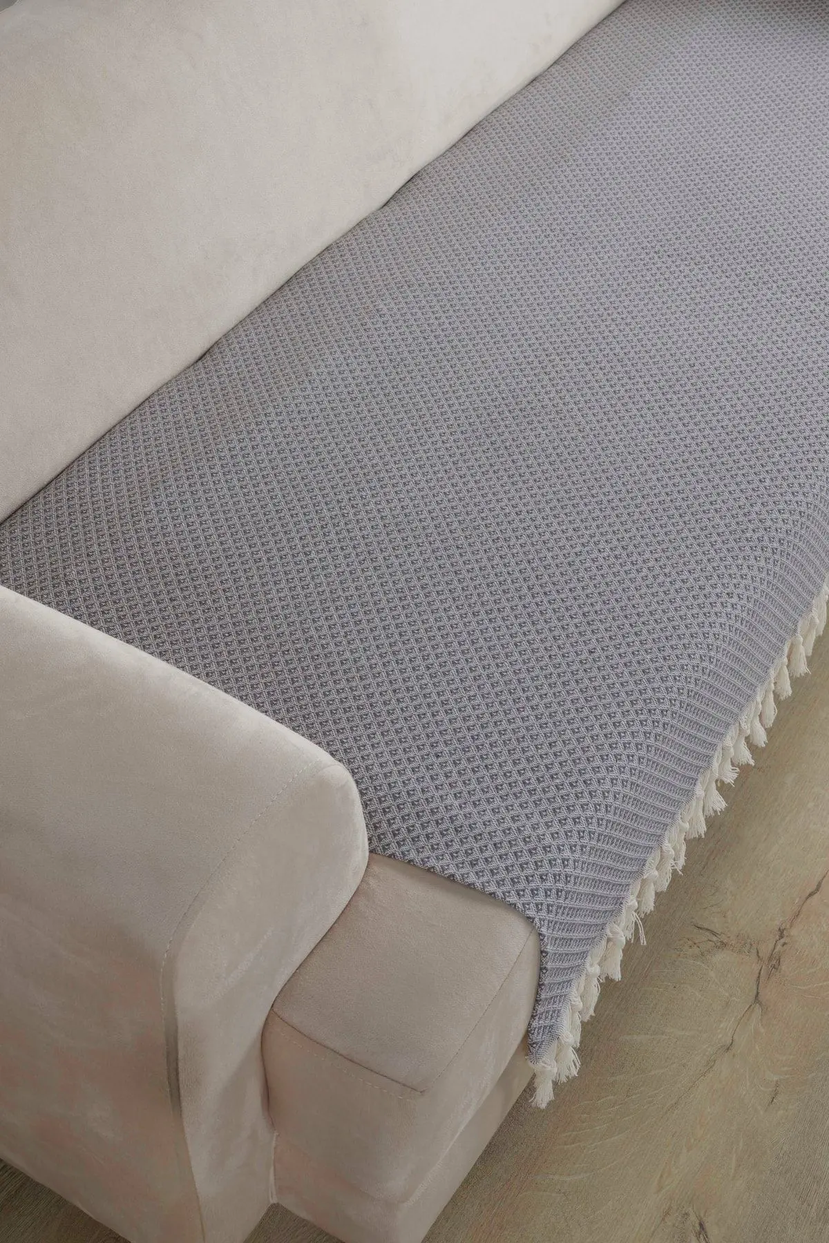 Yıldız Oturma Yerini Kapatan Koltuk Örtüsü Antrasit 115x200