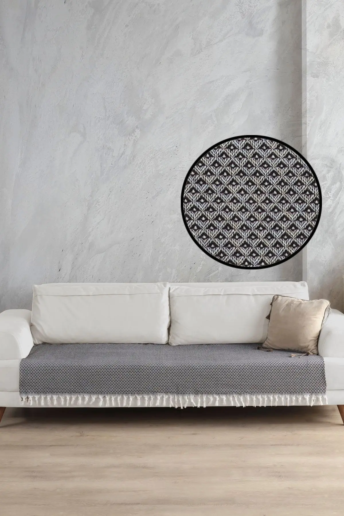 LADYNİL Yıldız Oturma Yerini Kapatan Koltuk Örtüsü Siyah 115x200