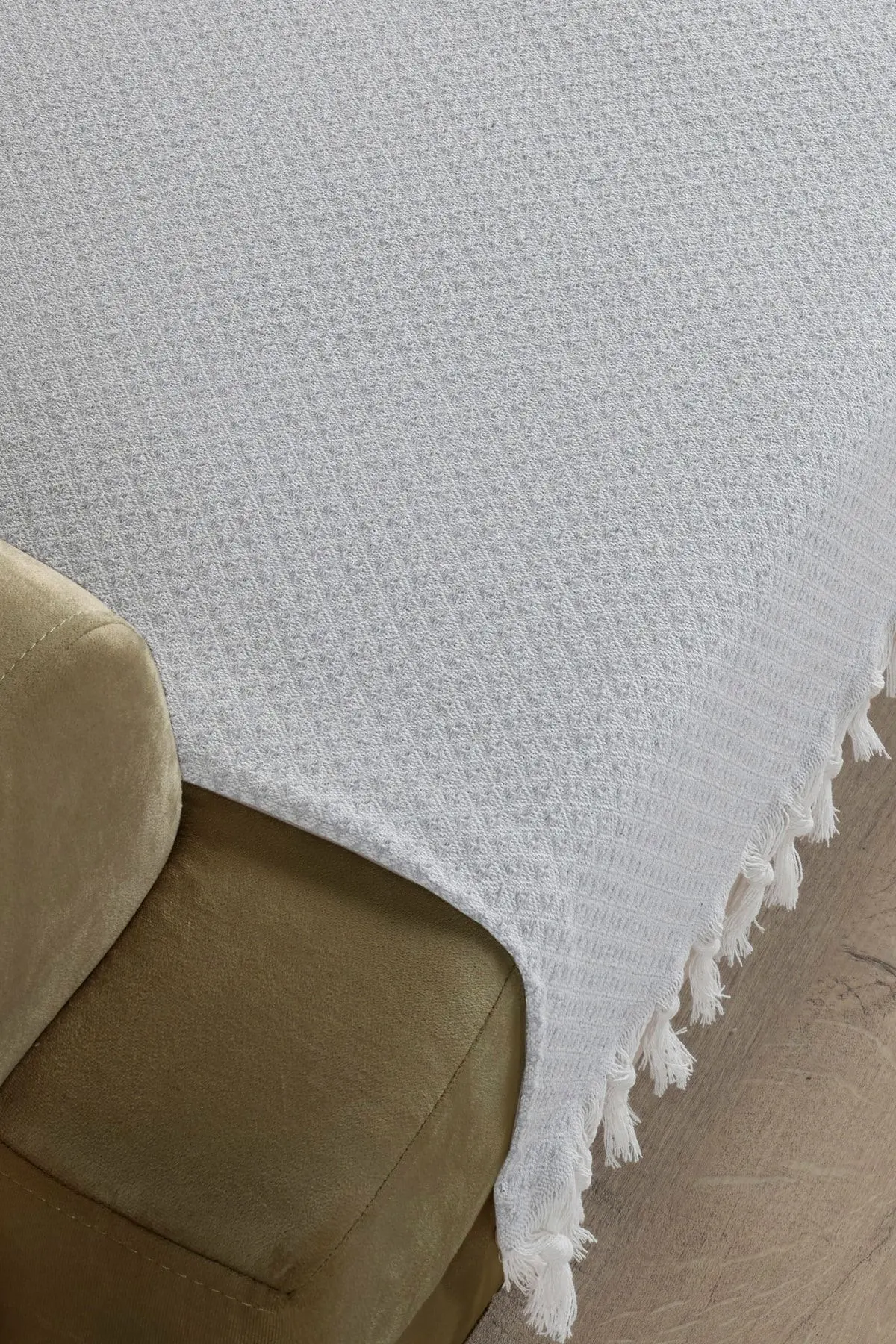 Yıldız Oturma Yerini Kapatan Koltuk Örtüsü Gri 115x200