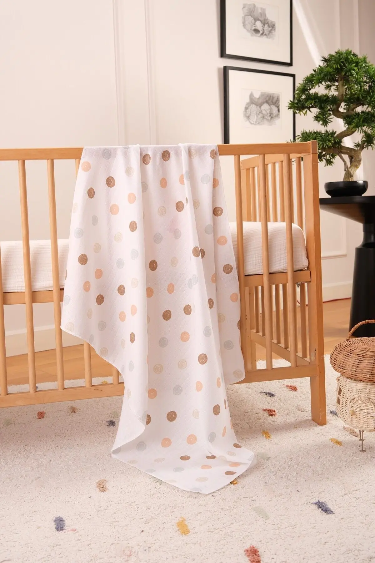 Çok Amaçlı Müslin Örtü & Battaniye 3'lü Set %100 Pamuk Oeko-teks Sertifikalı 80x80 Cm