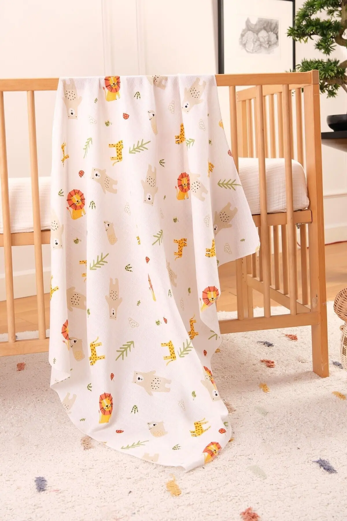 Çok Amaçlı Müslin Örtü & Battaniye 3'lü Set %100 Pamuk Oeko-teks Sertifikalı 80x80 Cm