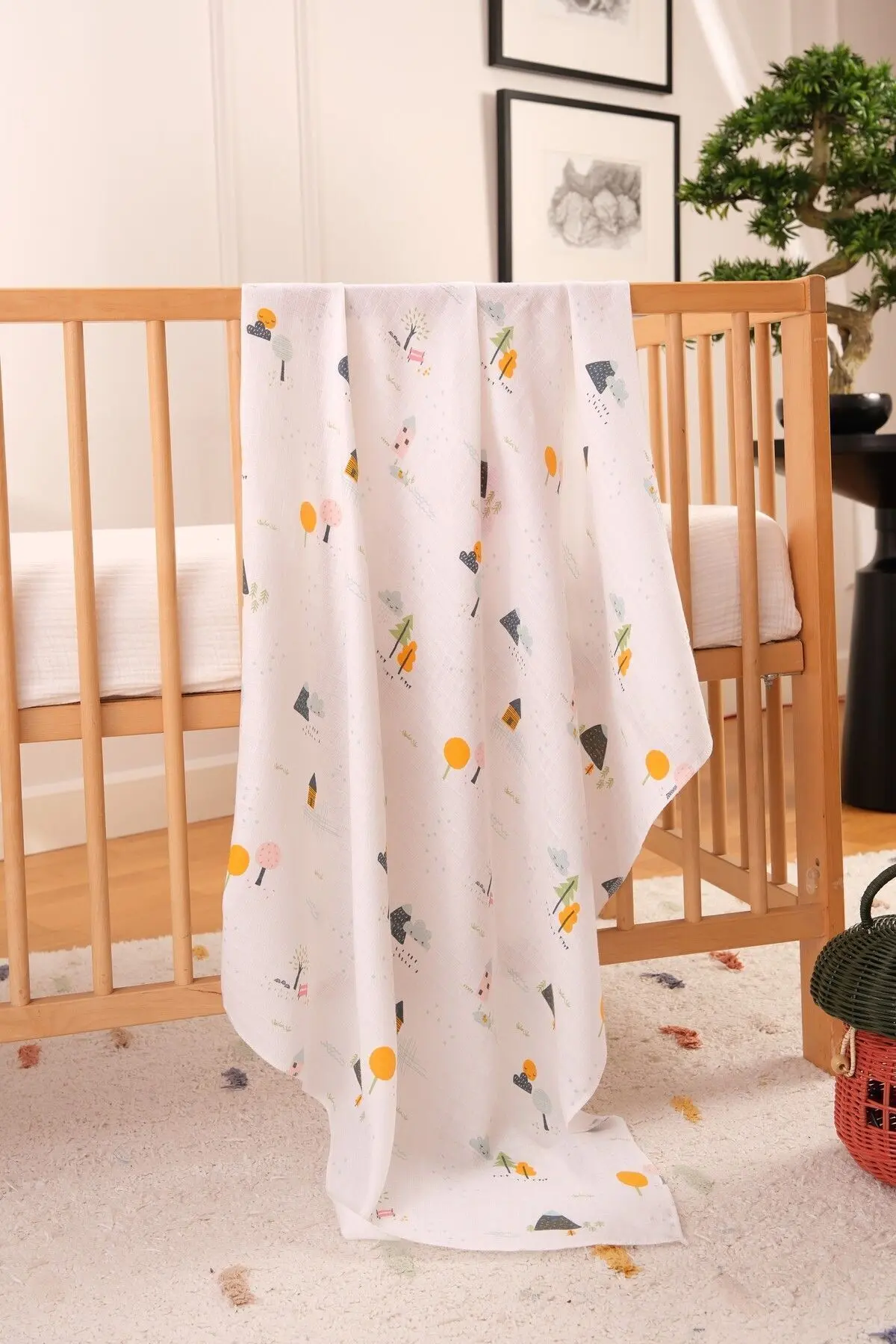 Çok Amaçlı Müslin Örtü & Battaniye 3'lü Set %100 Pamuk Oeko-teks Sertifikalı 80x80 Cm / Çk1