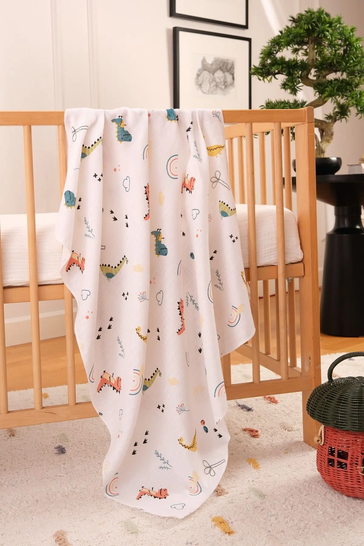 Çok Amaçlı Müslin Örtü & Battaniye 3'lü Set %100 Pamuk Oeko-teks Sertifikalı 80x80 Cm