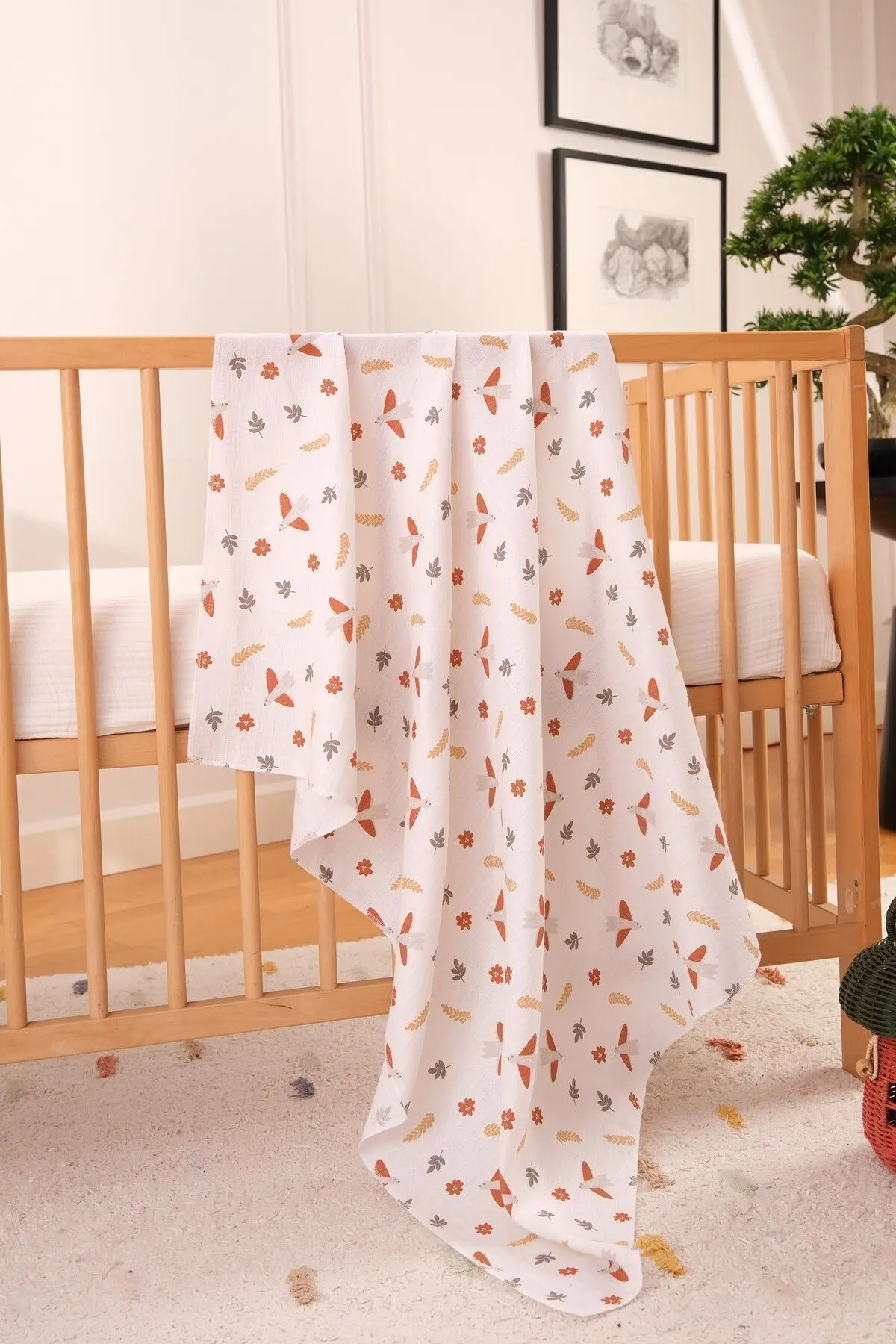 Çok Amaçlı Müslin Örtü & Battaniye 3'lü Set %100 Pamuk Oeko-teks Sertifikalı 80x80 Cm / Çk1