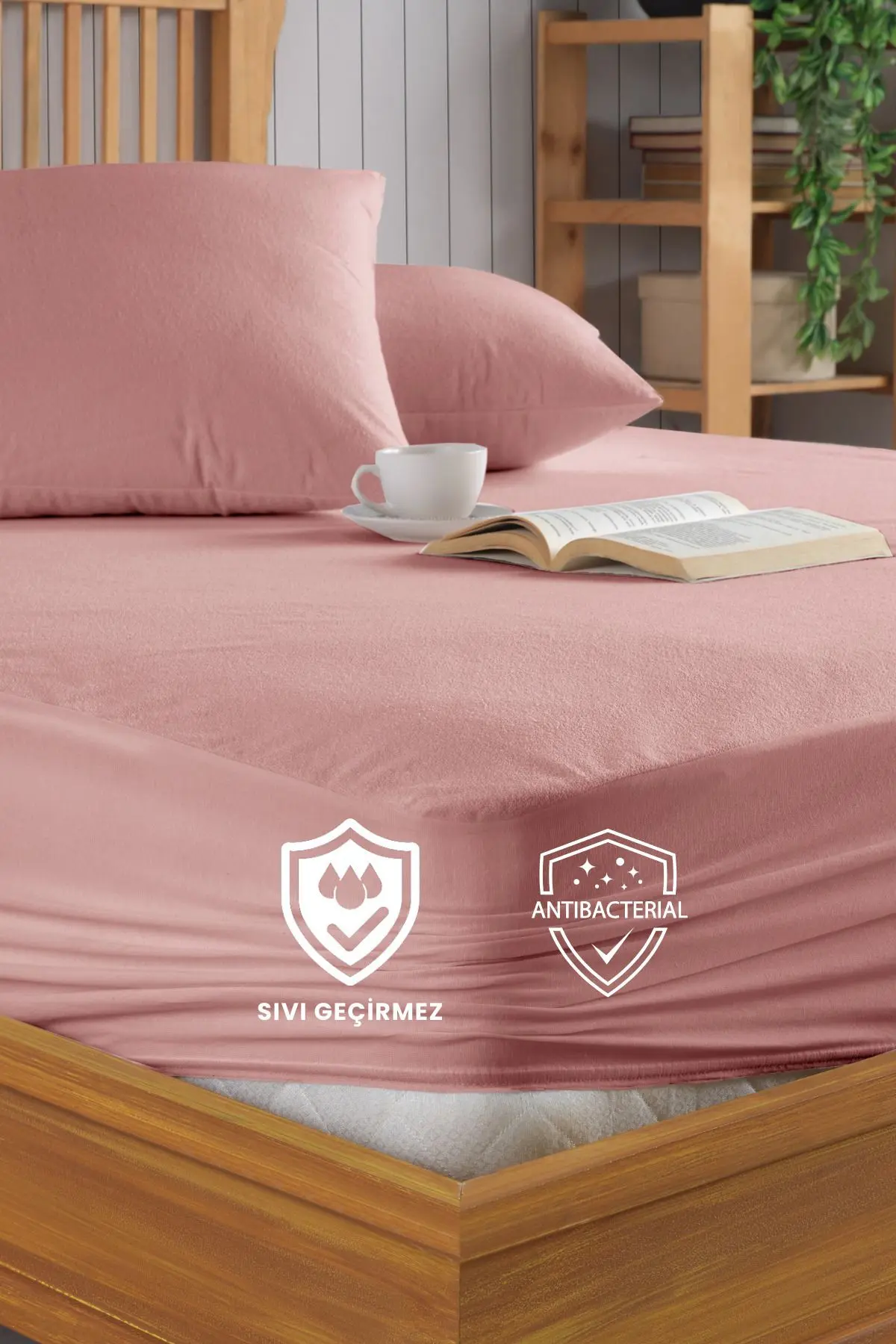 Formeya Pamukkale Pudra Alez Mikro Fitted Su Sıvı Geçirmez Yatak Koruyucu Alez (16 Farklı Ebat)