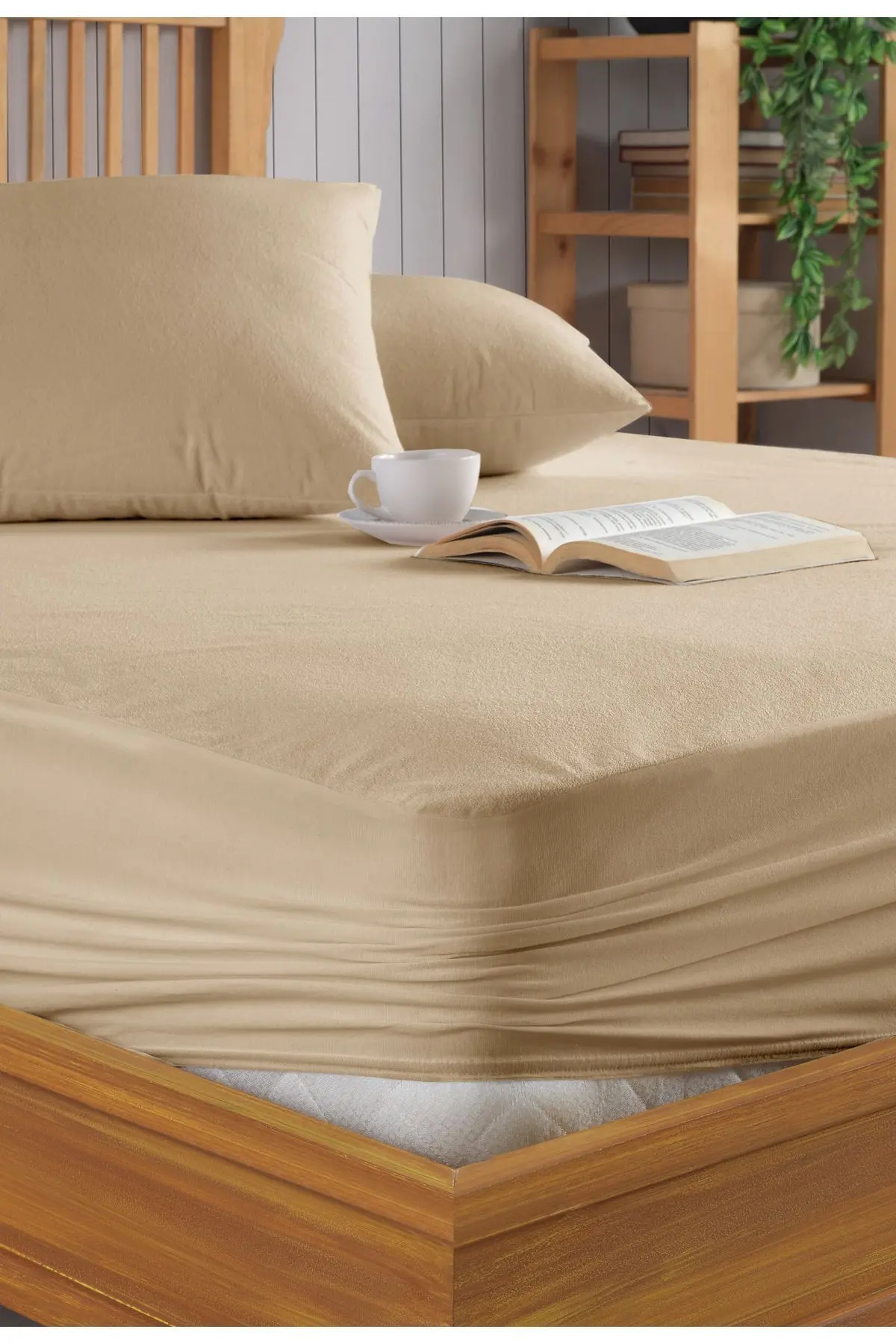 Formeya Pamukkale Kahverengi Alez Mikro Fitted Su Sıvı Geçirmez Yatak Koruyucu Alez (16 Farklı Ebat)