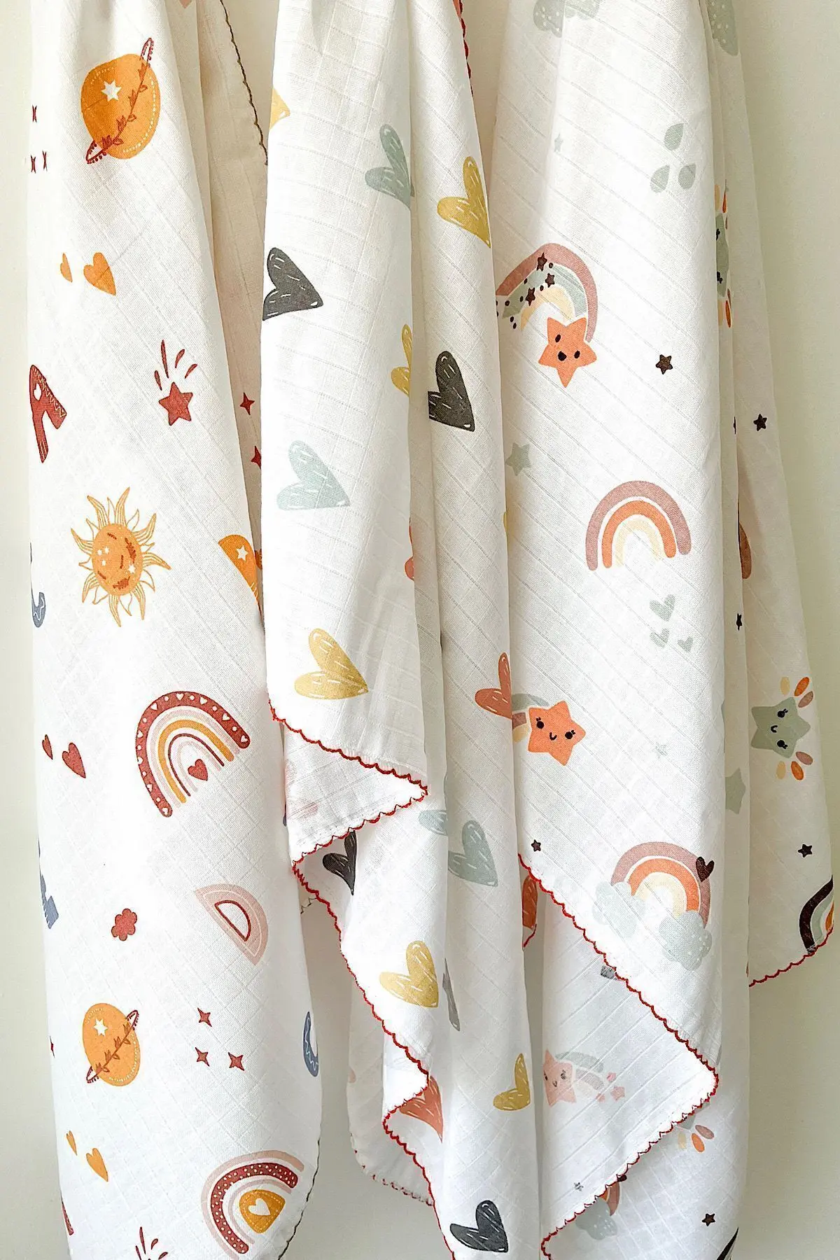 Çok Amaçlı Müslin Örtü 3’lü Set, Müslin Yenidoğan Bebek Battaniyesi, %100 Pamuk Müslin Bez, 80*90 cm