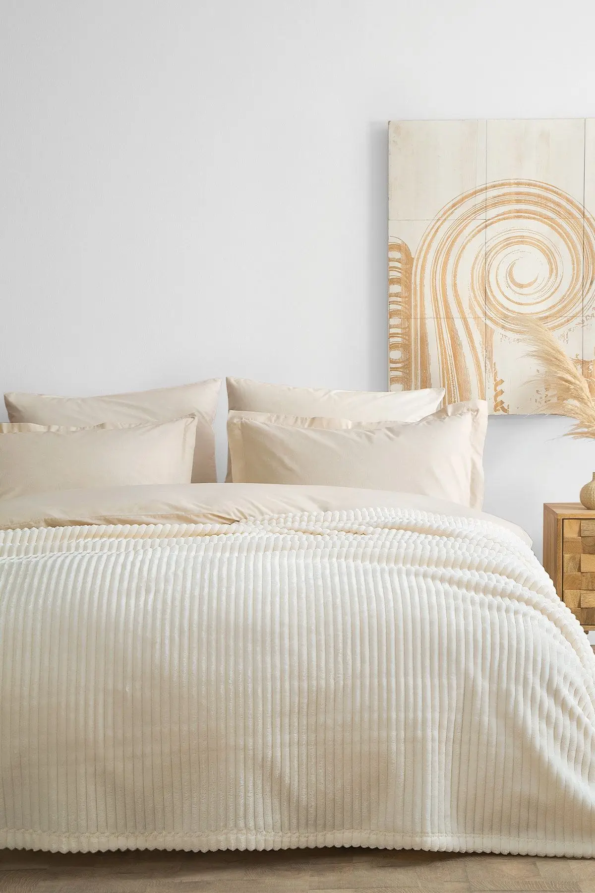 Yataş Holly Wellsoft Tek Kişilik  Battaniye - Şampanya