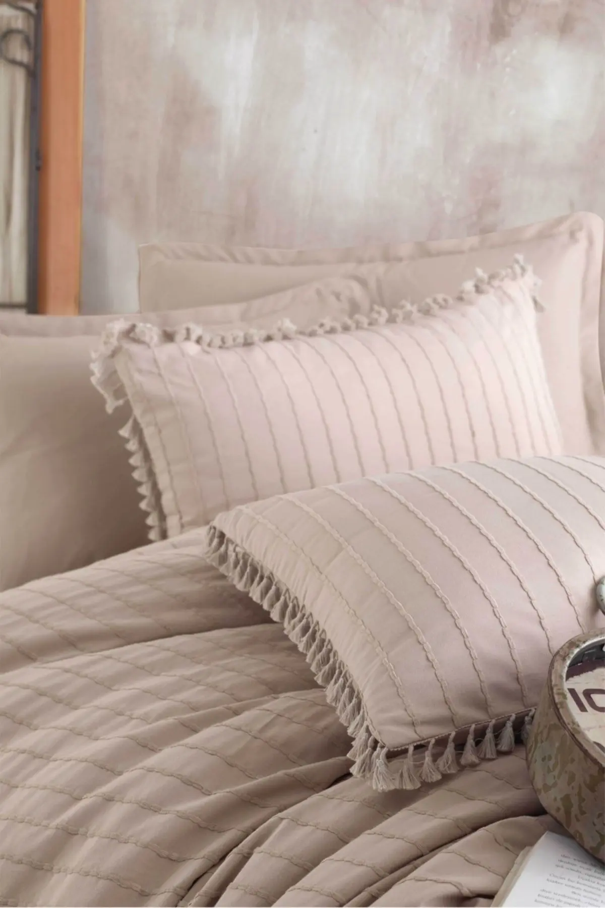 Nordqueen %100 Pamuk Çift Kişilik Püsküllü Nevresim Seti