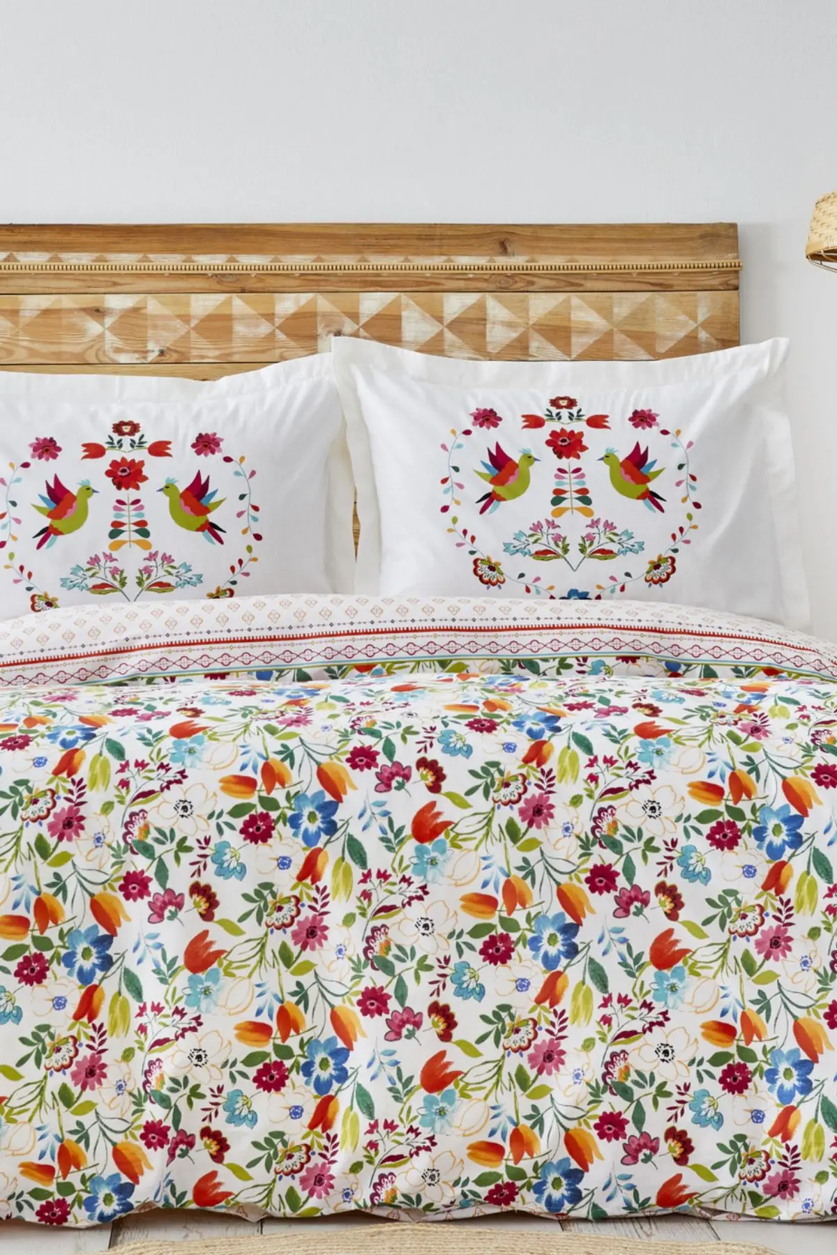 Parlin Fuşya %100 Pamuk Çift Kişilik Nevresim Takımı