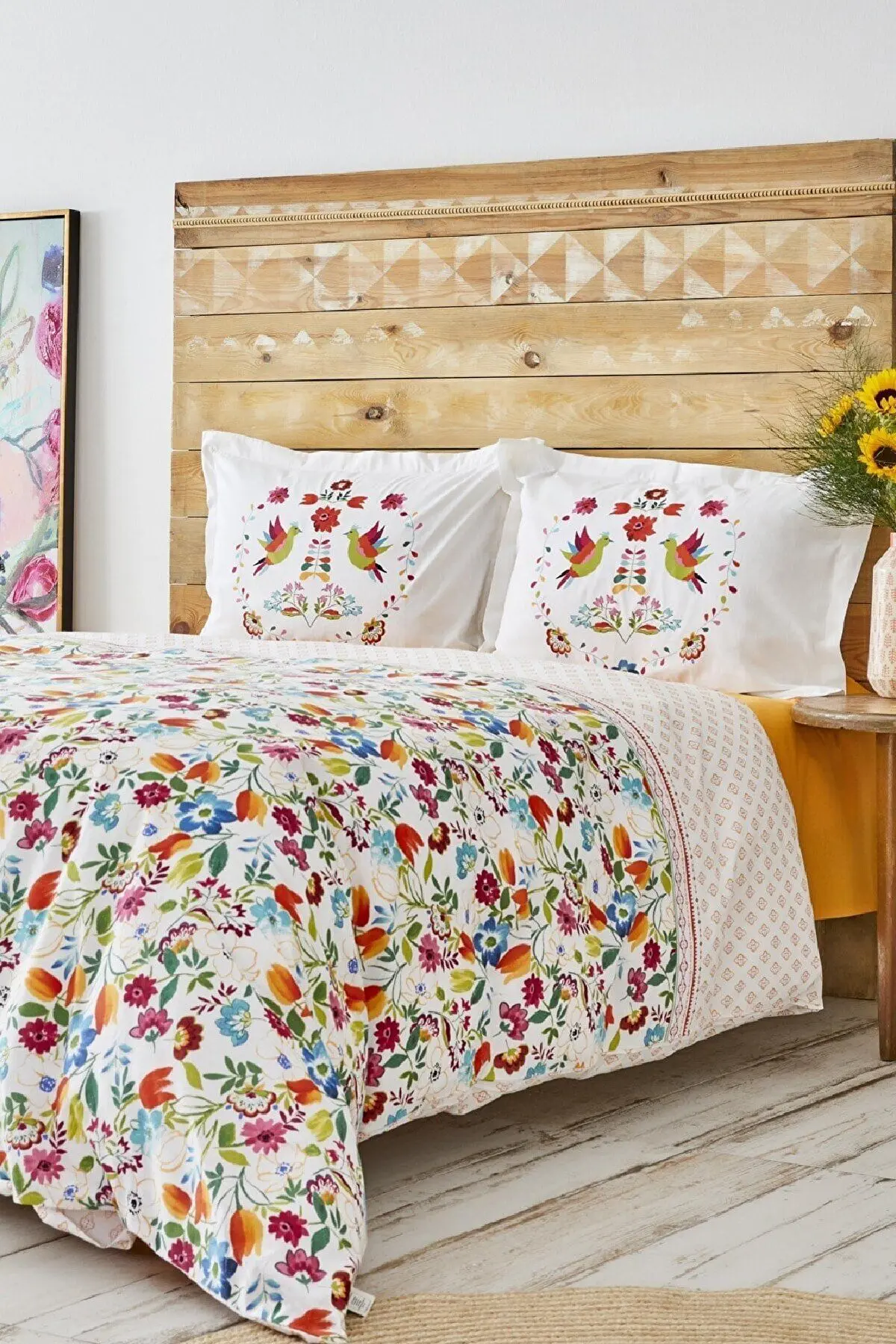 Parlin Fuşya %100 Pamuk Çift Kişilik Nevresim Takımı