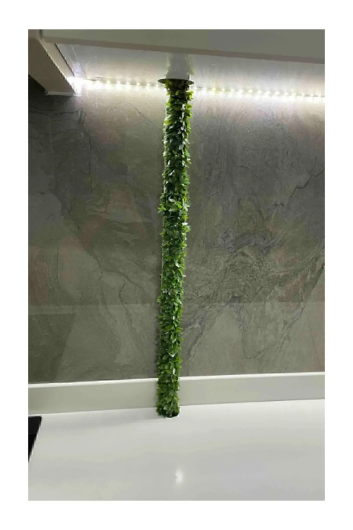 7.5 Metre Tel Yaprak Şerit Yapay Taç Sarmaşık Çiçek Süs Dekorasyon