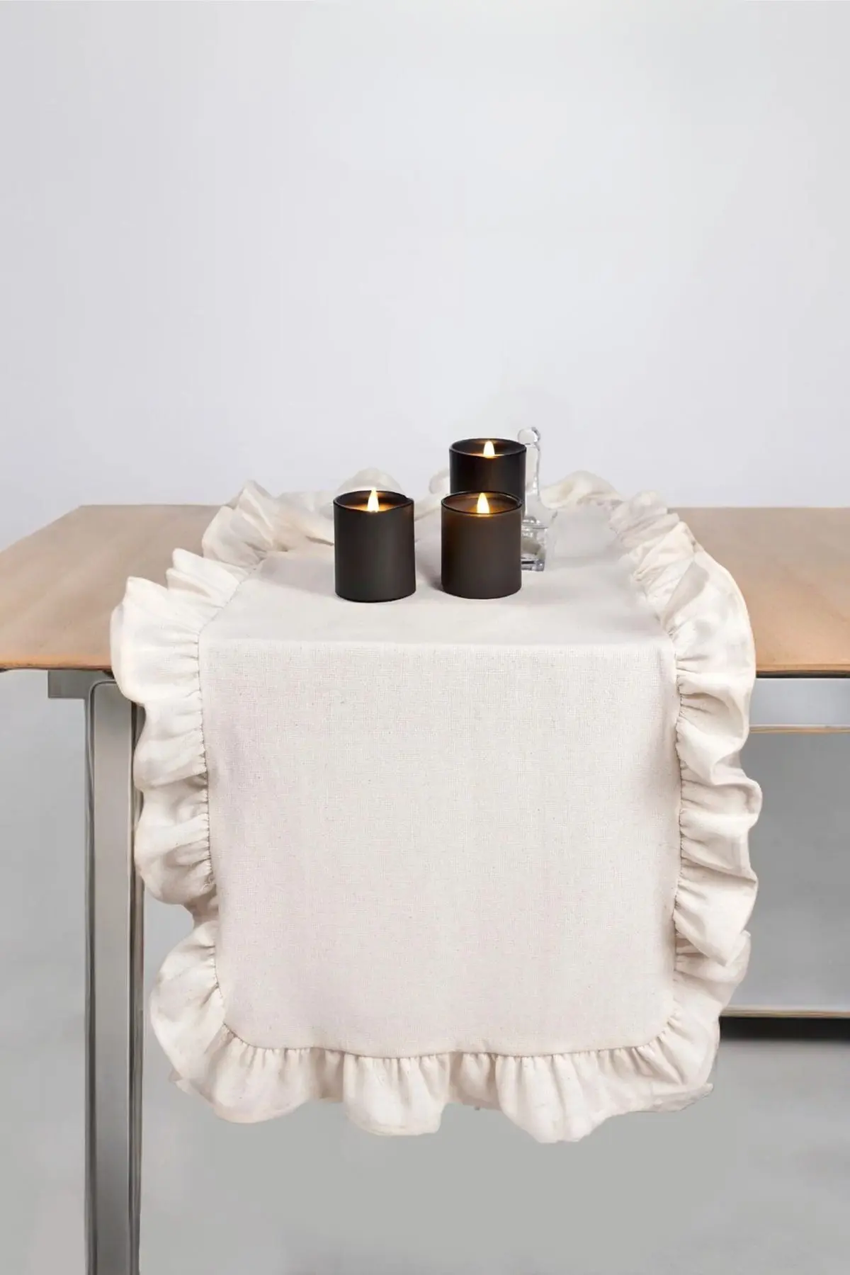 Fırfırlı Keten Runner 40x110