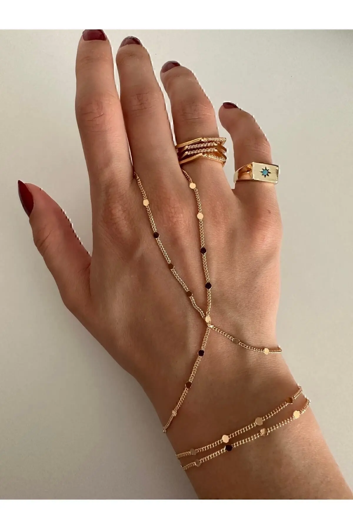 ringbox Gold Pullu Ince Zincir Şahmeran