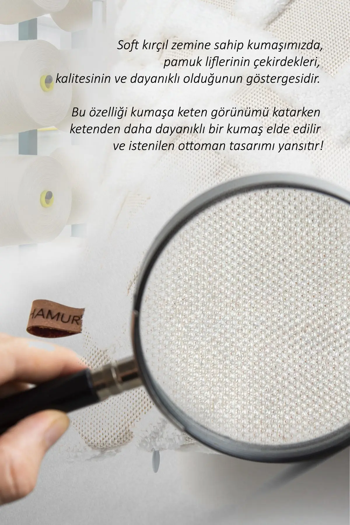 Bohem Özel Tasarım Punch Panç Desen Dekoratif Kırlent Kılıfı Mila Ekru