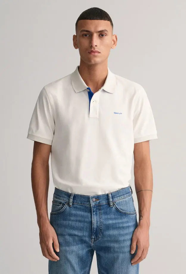 GANT GANT Erkek Beyaz Regular Fit Polo