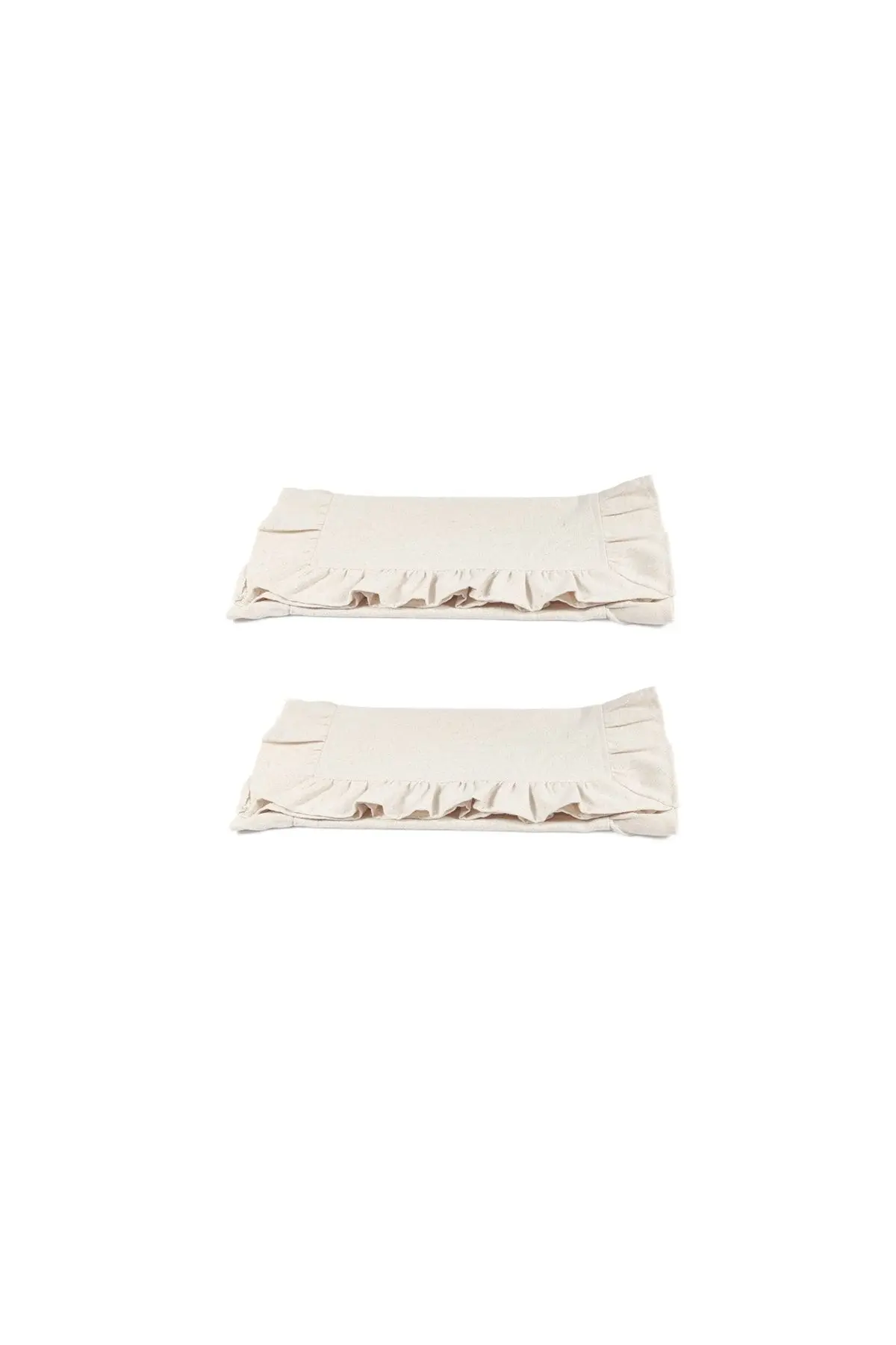 Naturel Fırfırlı Runner Vintage 2 Li 40x80 Cm