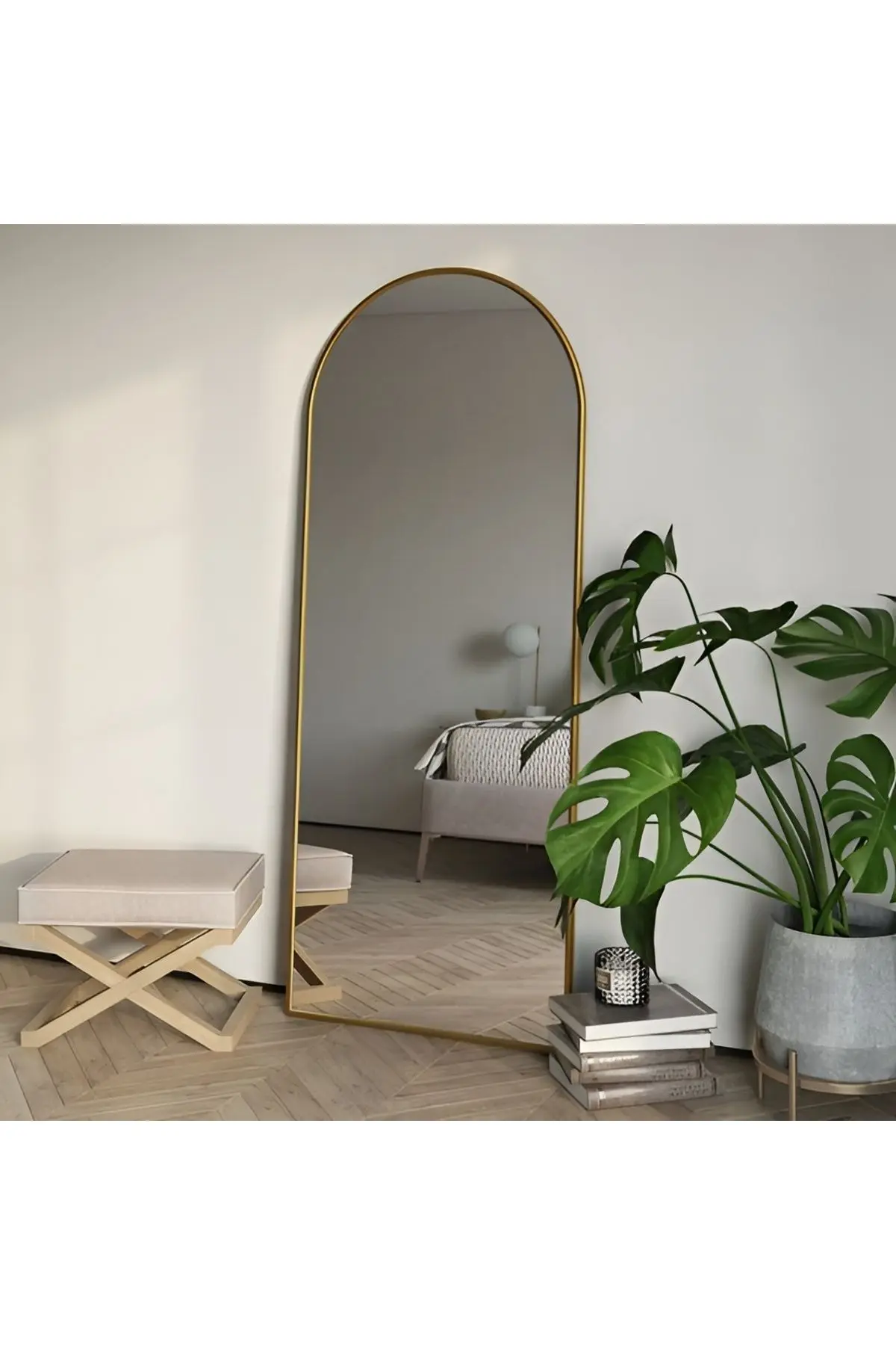 enc home Oval Kesimli Metal Boy Aynası 180x60