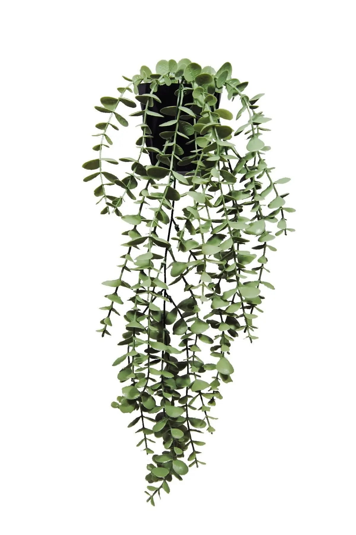 Lilac Home Yapay Çiçek Moblen Mika Elmas Siyah Saksıda Pastel Yeşili Okaliptus Sarkıtı