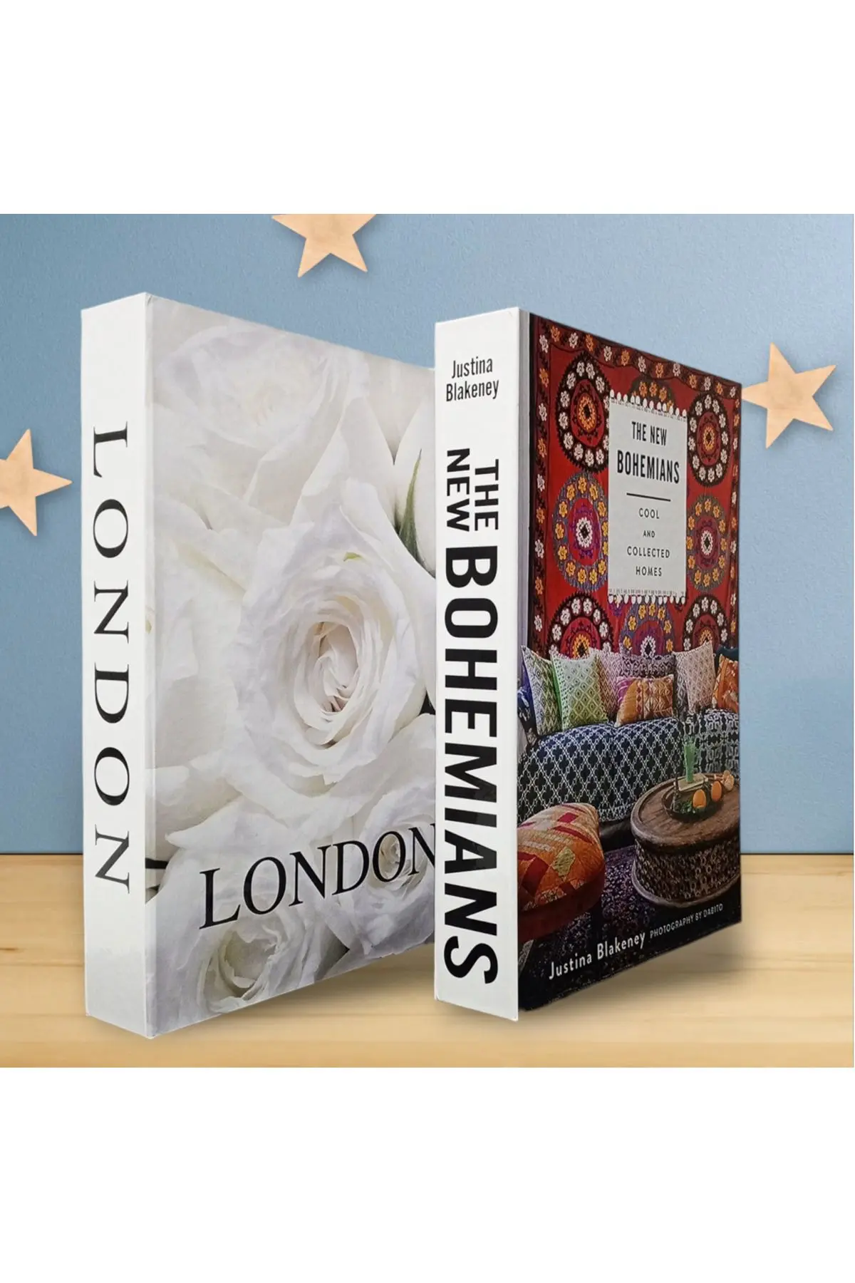 BayCazip Dekoratif Kitap Görünümlü Kutu 2'li Set Decorative Book Looking Box