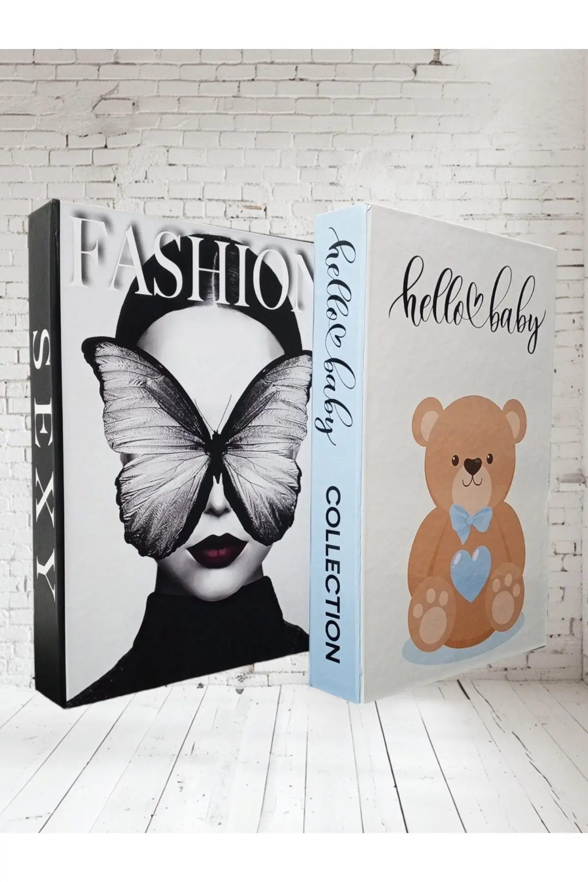 BayCazip Dekoratif Kitap Görünümlü Kutu 2'li Set Decorative Book Looking Box