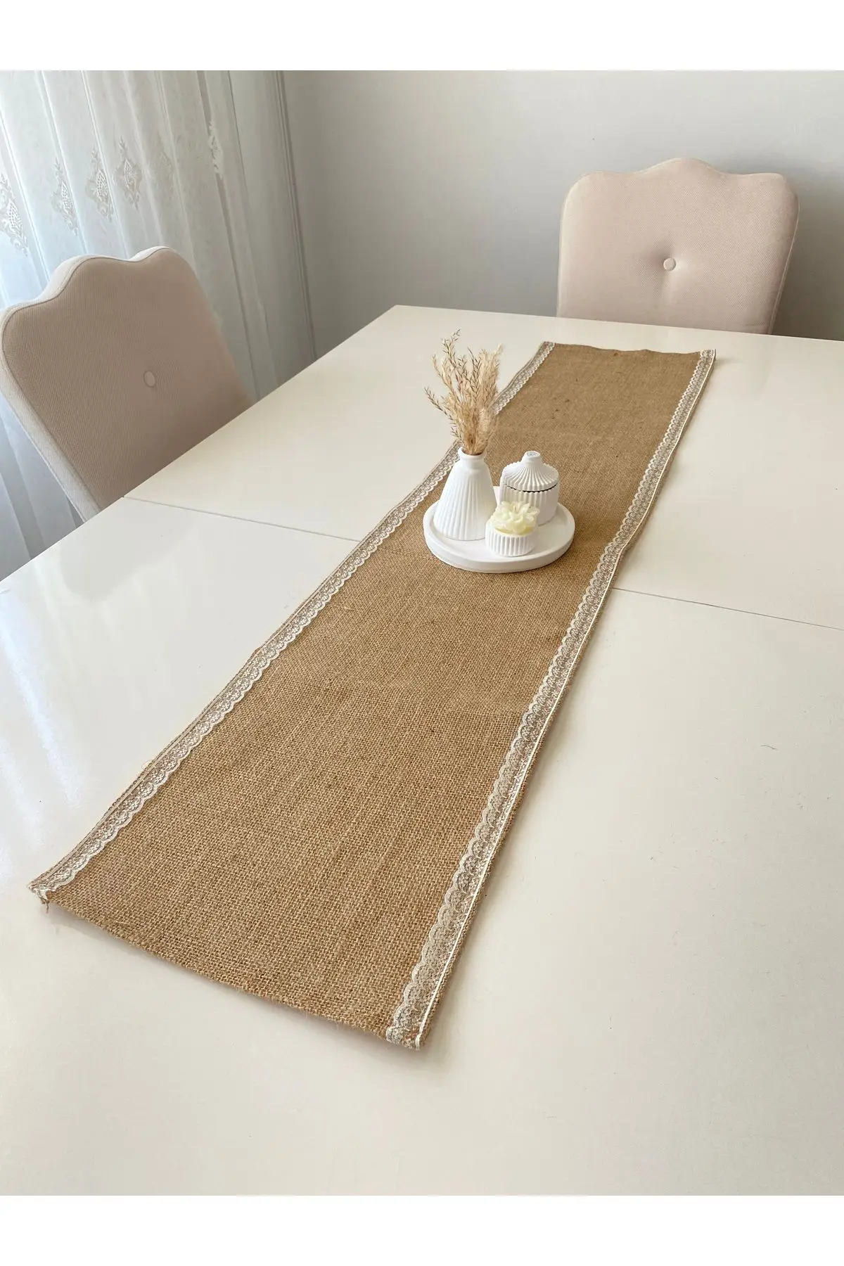 Kahverengi Jüt Runner 30x125 cm