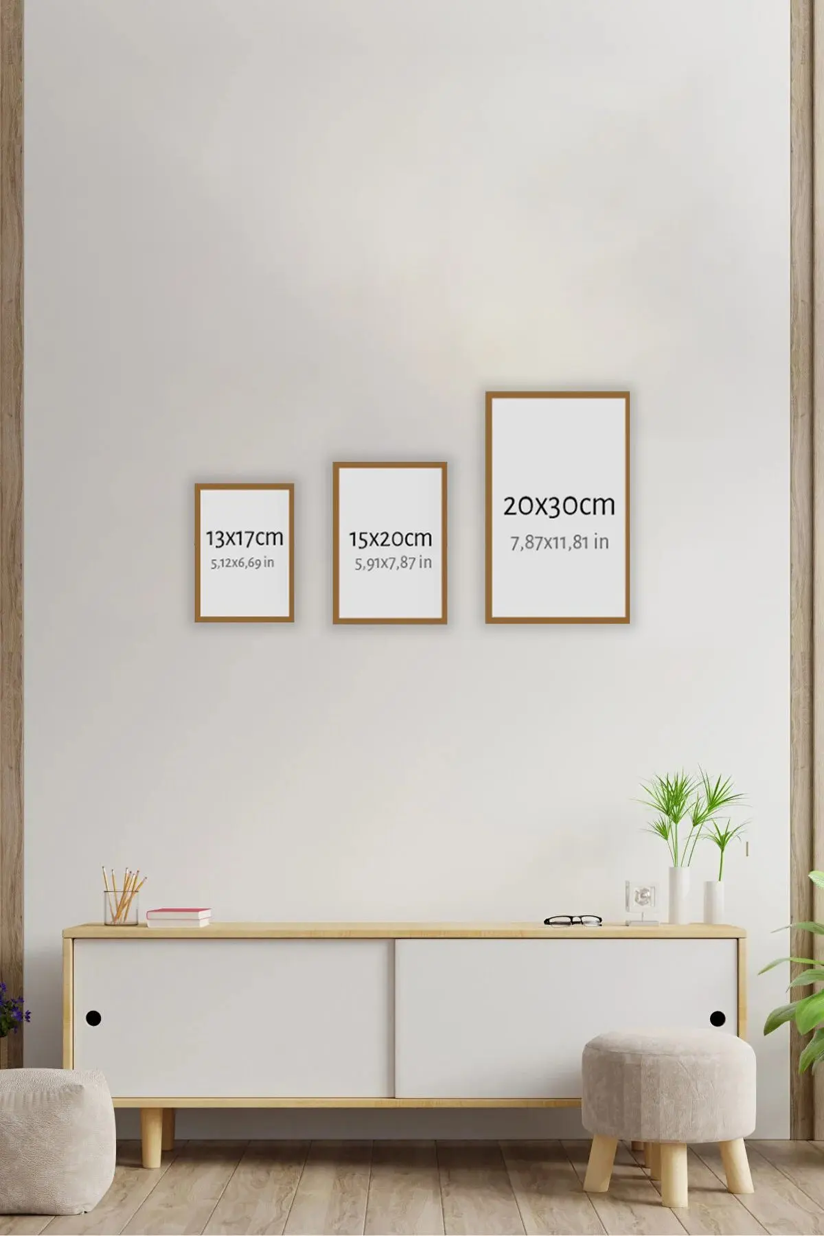 12 Parça Çerçeve Görünümlü Mdf Tablo Seti