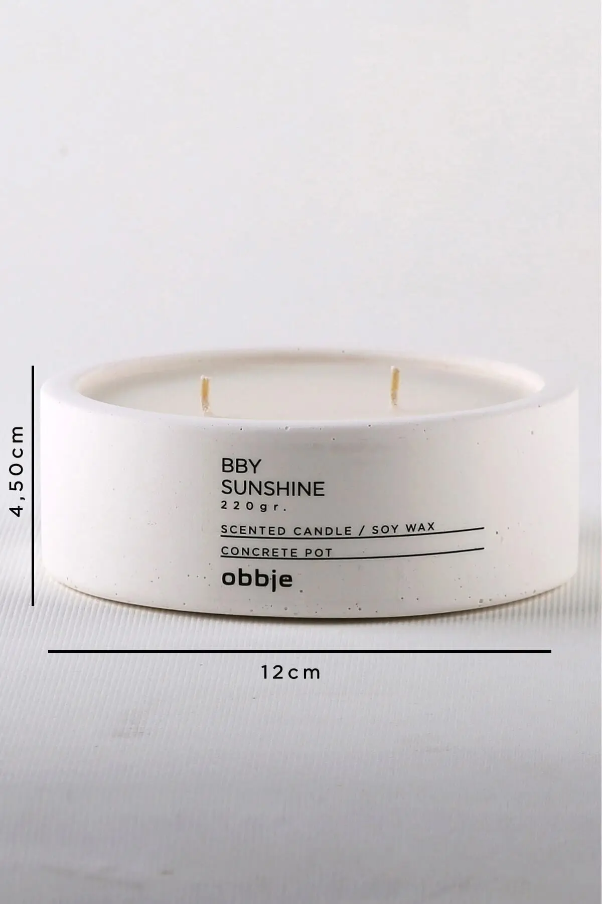 Odunsu Kokulu Mum, Beton Saksılı Dekoratif Mum