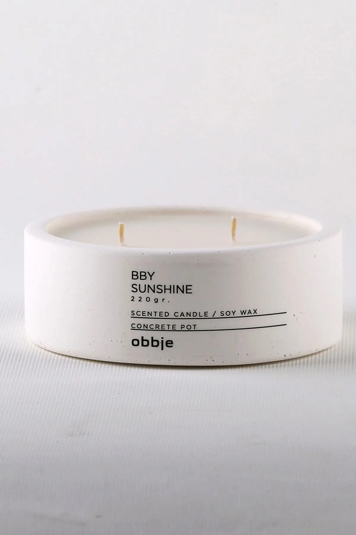 OBBJE Odunsu Kokulu Mum, Beton Saksılı Dekoratif Mum