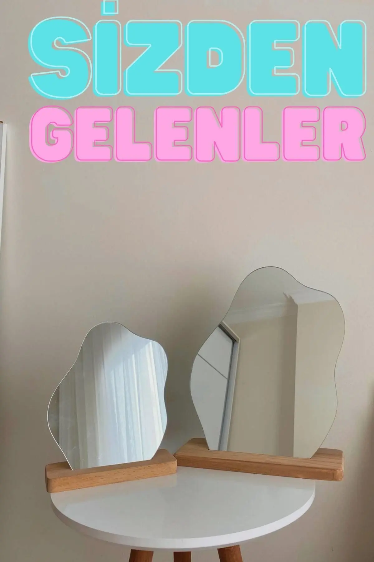 35 Cm X 28 Cm Düzensiz Estetik Makyaj Aynası Çerçevesiz, Dekoratif Masa Üstü Ayna Yatak Odası