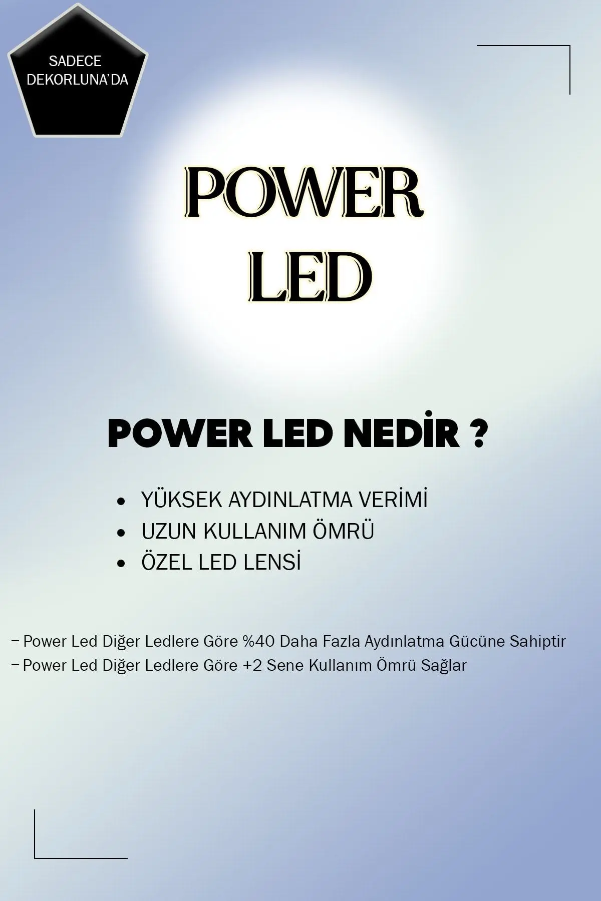 Modern Bolivia Tekli Eskitme Sarkıt Günışığı Led Power Ledli Salon Mutfak Oda Hol Ledli Avize