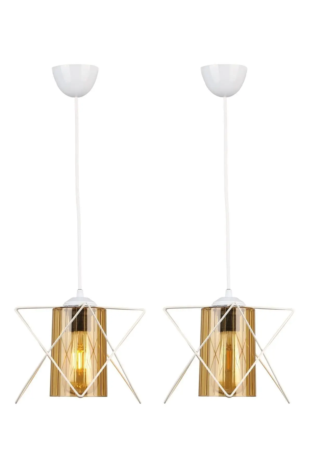 Begüsa 2 Adet Modes Tekli Beyaz-bal Akrilik