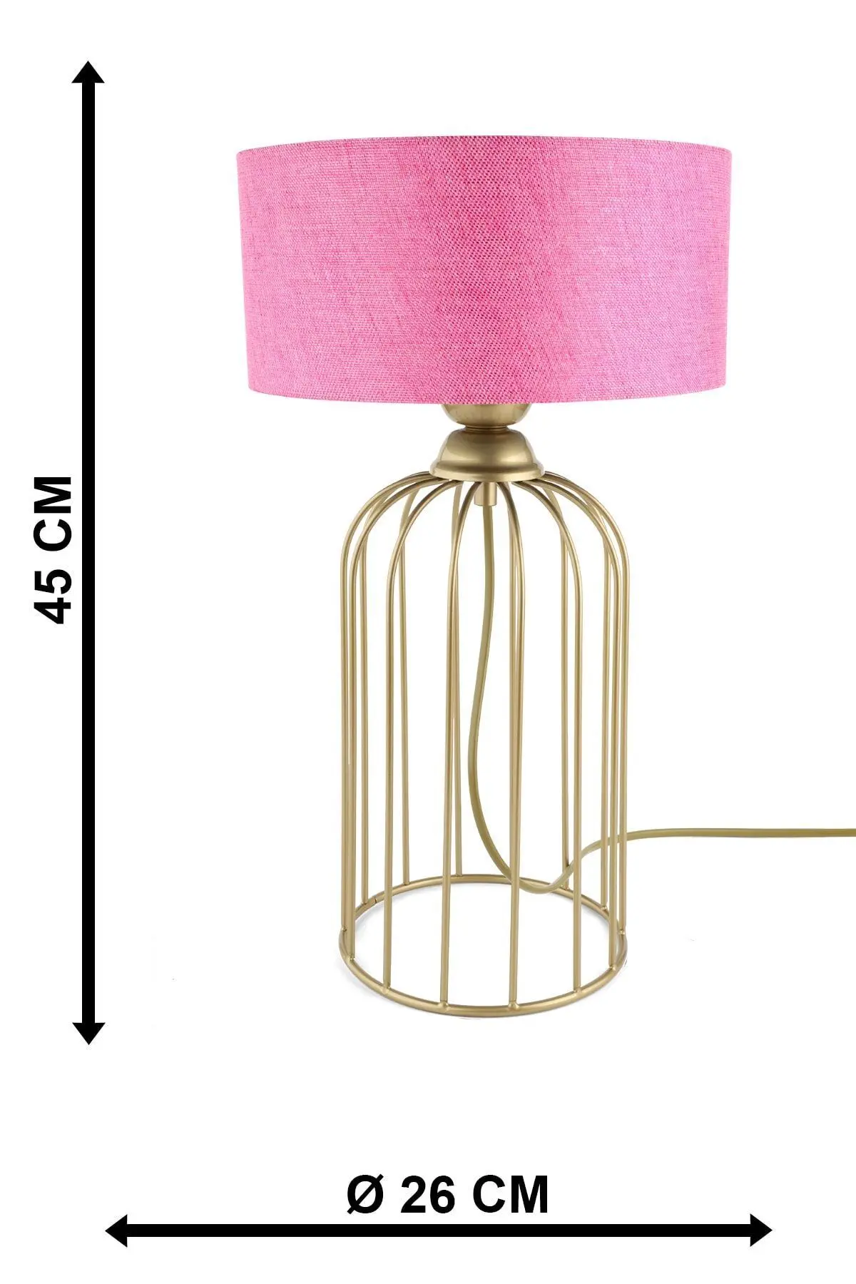 Tema Masa Lambası Eskitme Pembe Şapka