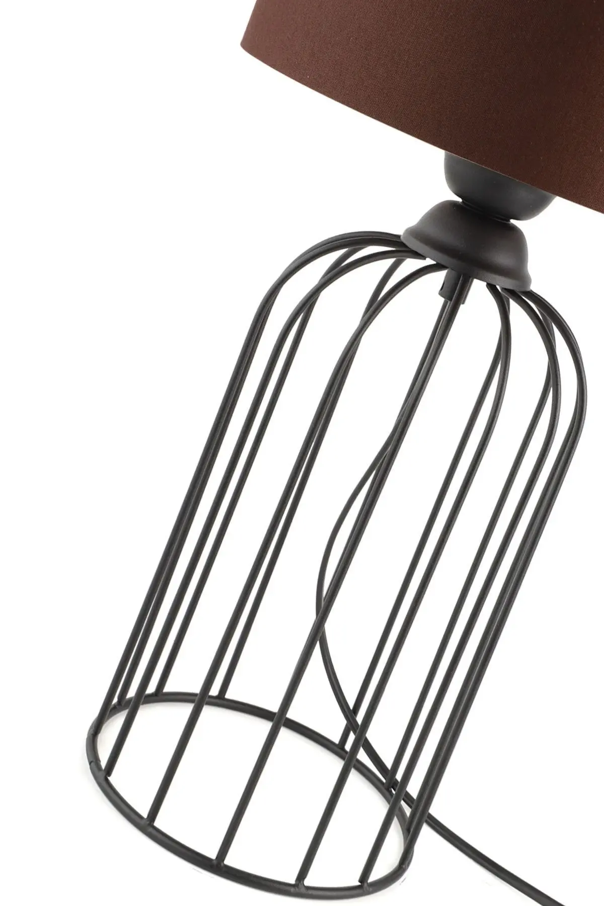 Tema Masa Lambası Siyah Kahverengi Şapka