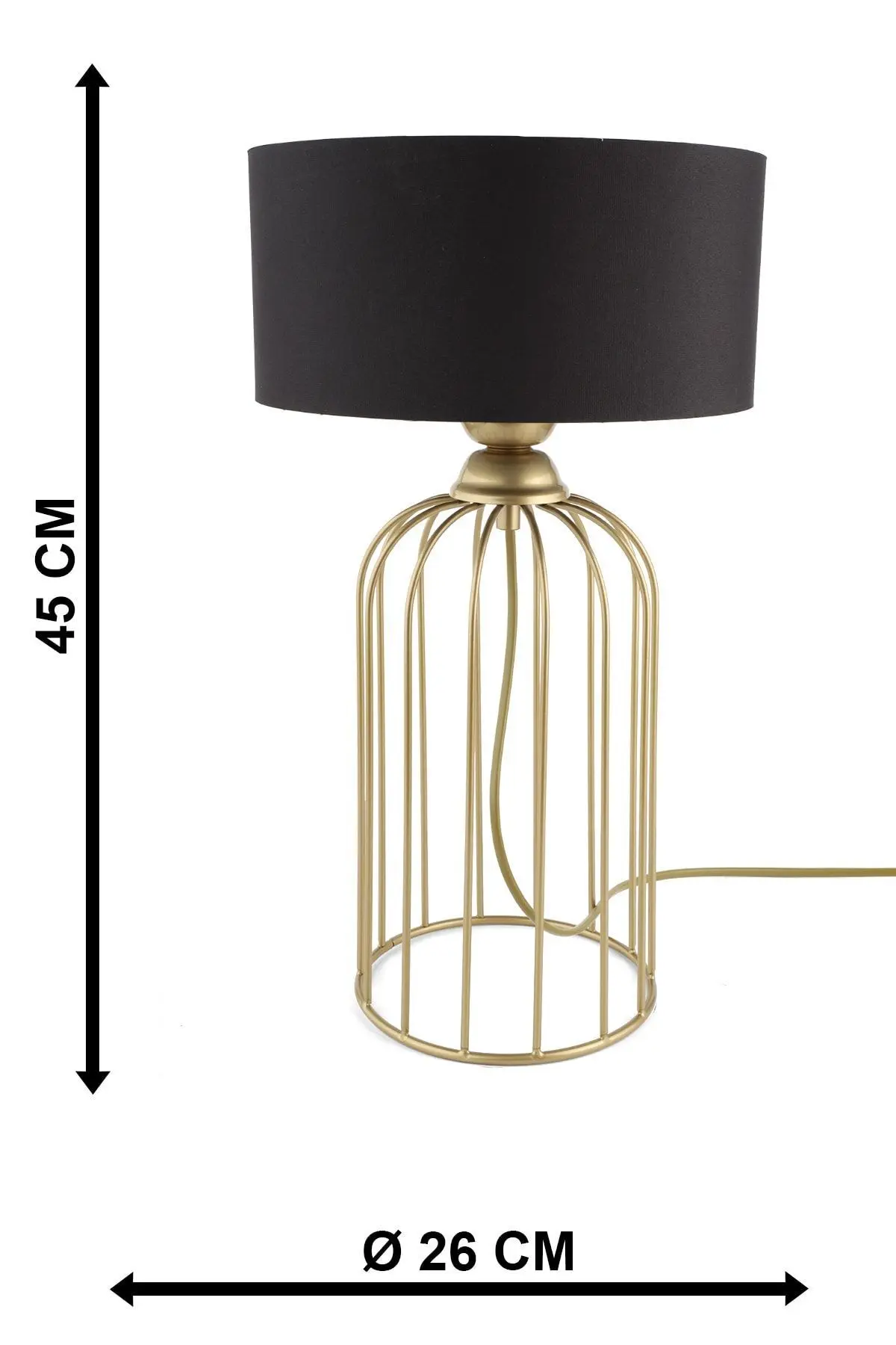 Masa Lambası Eskitme Siyah Şapka