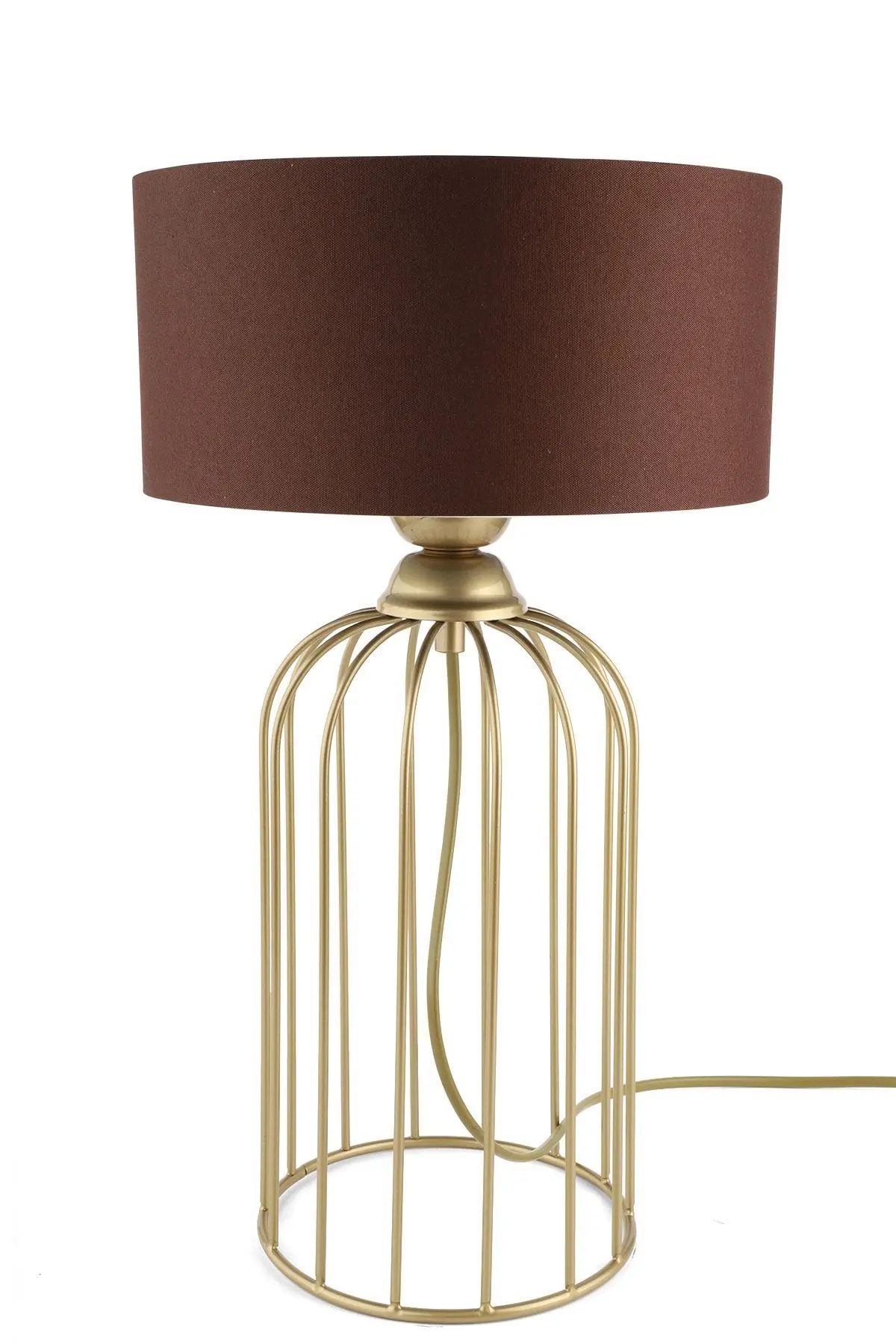 Tema Masa Lambası Eskitme Kahverengi Şapka