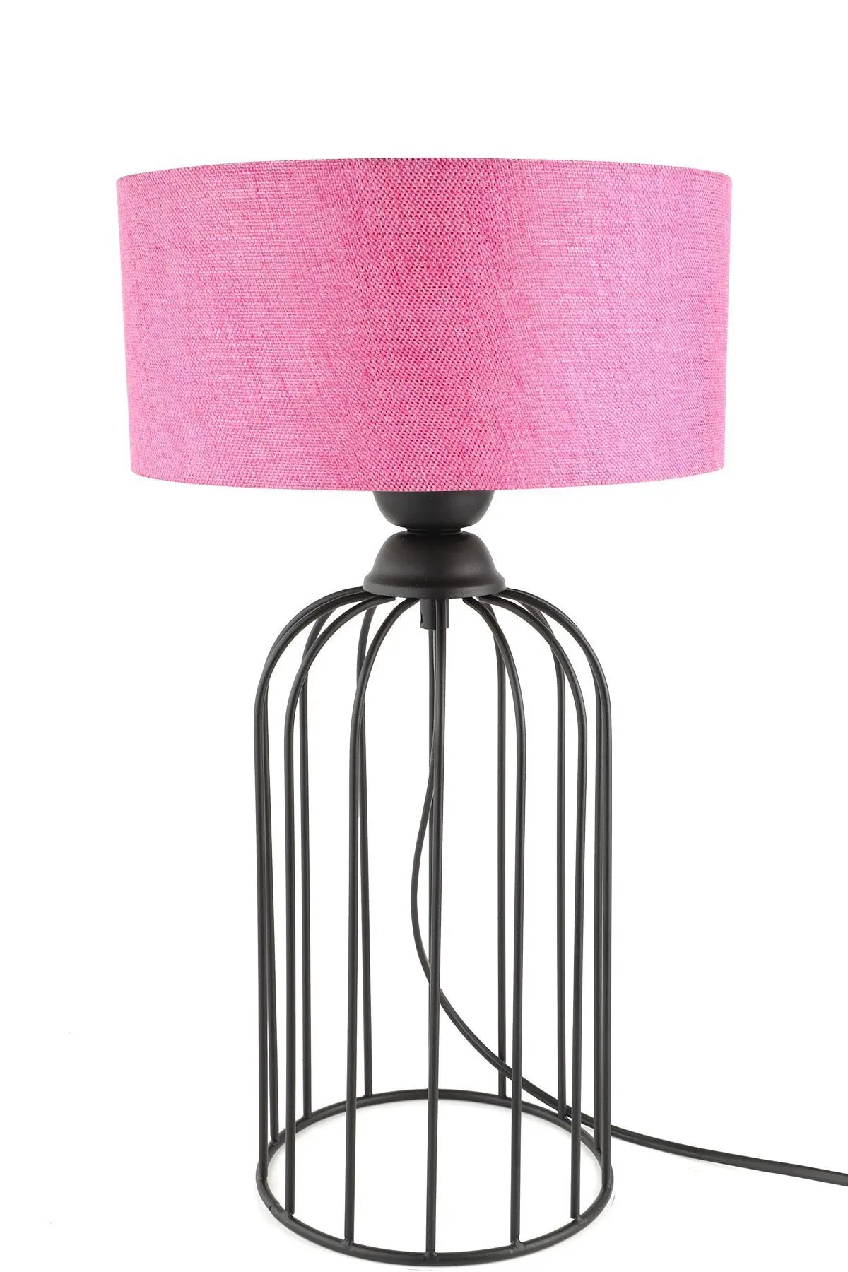 Tema Masa Lambası Siyah Pembe Şapka