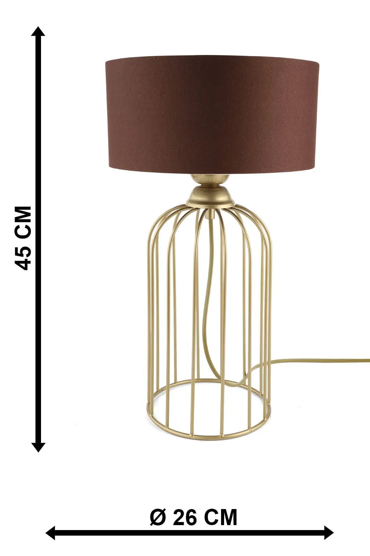 Tema Masa Lambası Eskitme Kahverengi Şapka