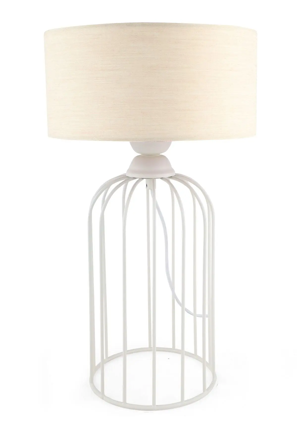 Tema Masa Lambası Beyaz Bej Şapka