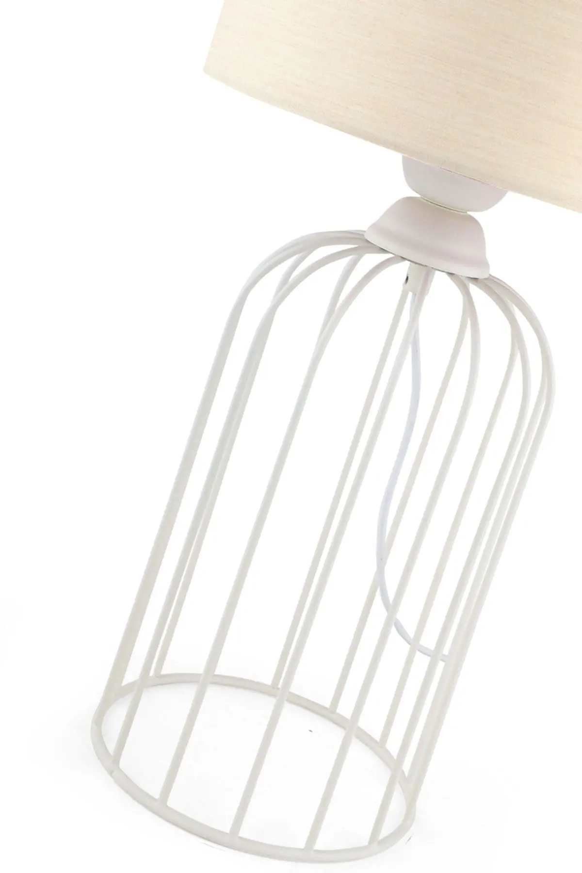 Tema Masa Lambası Beyaz Bej Şapka